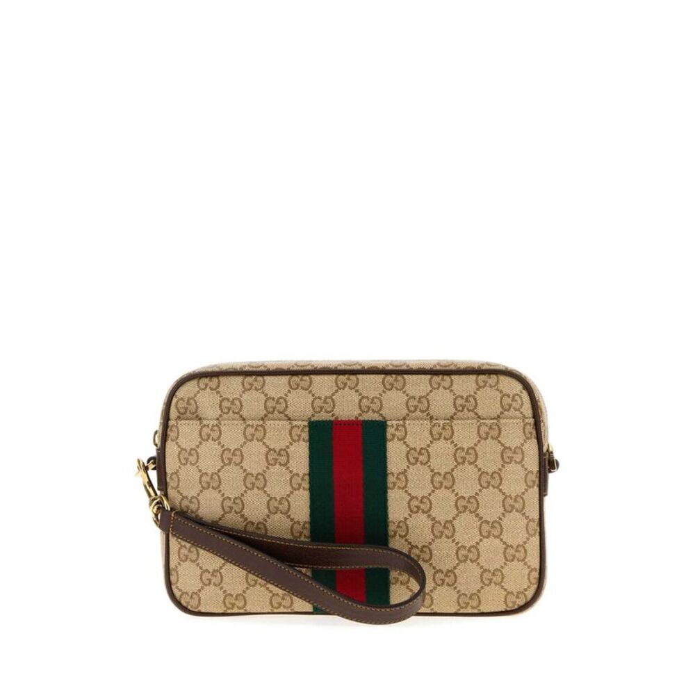 Gucci Men Gg Canvas Small Crossbody Bag